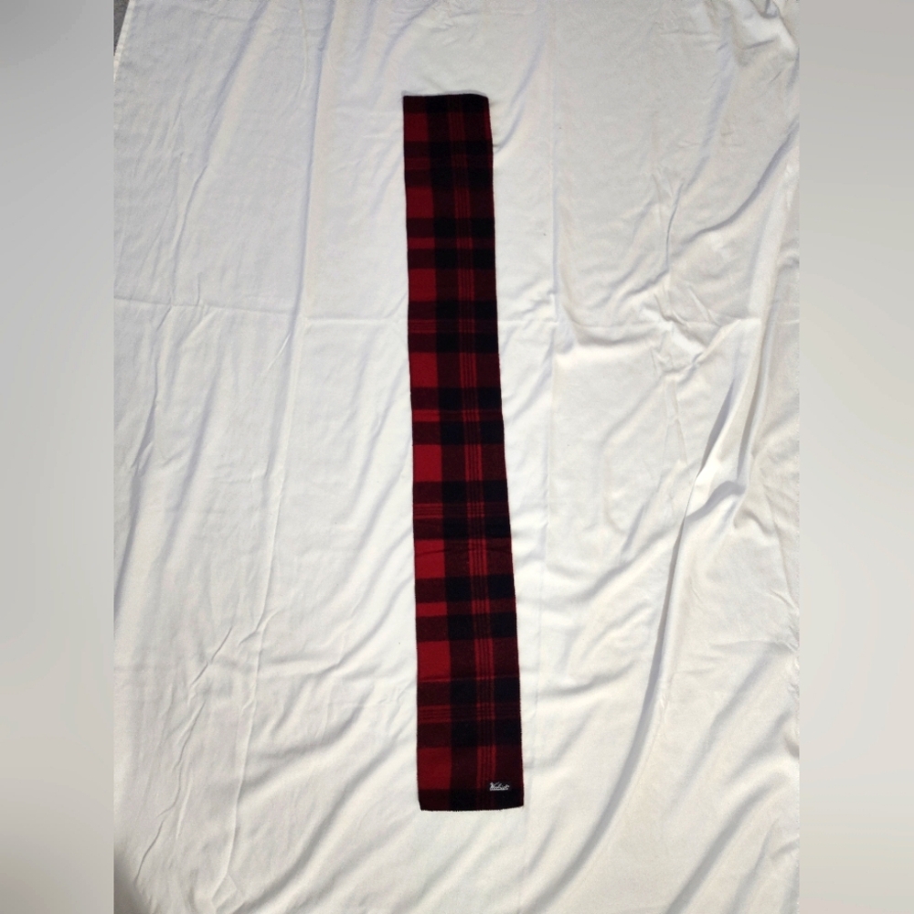 Woolrich Plaid Red and Black Scarf